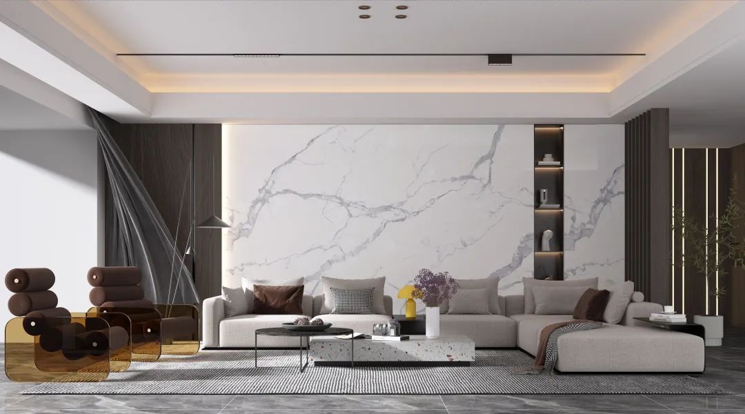 DESIGN| 百搭巖板，讓你的客廳既時尚又大氣